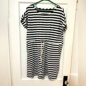 Navy and White Stripe Dress